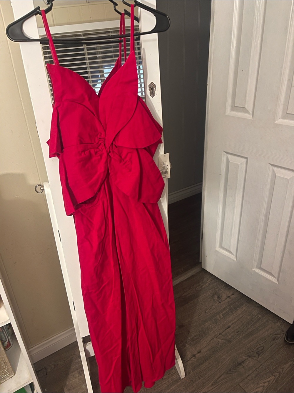 a new day pink Ruffle Maxi Dress with Knot Front
